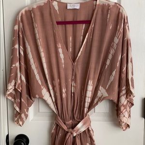 Hallelu Pink Tie-Dye Romper